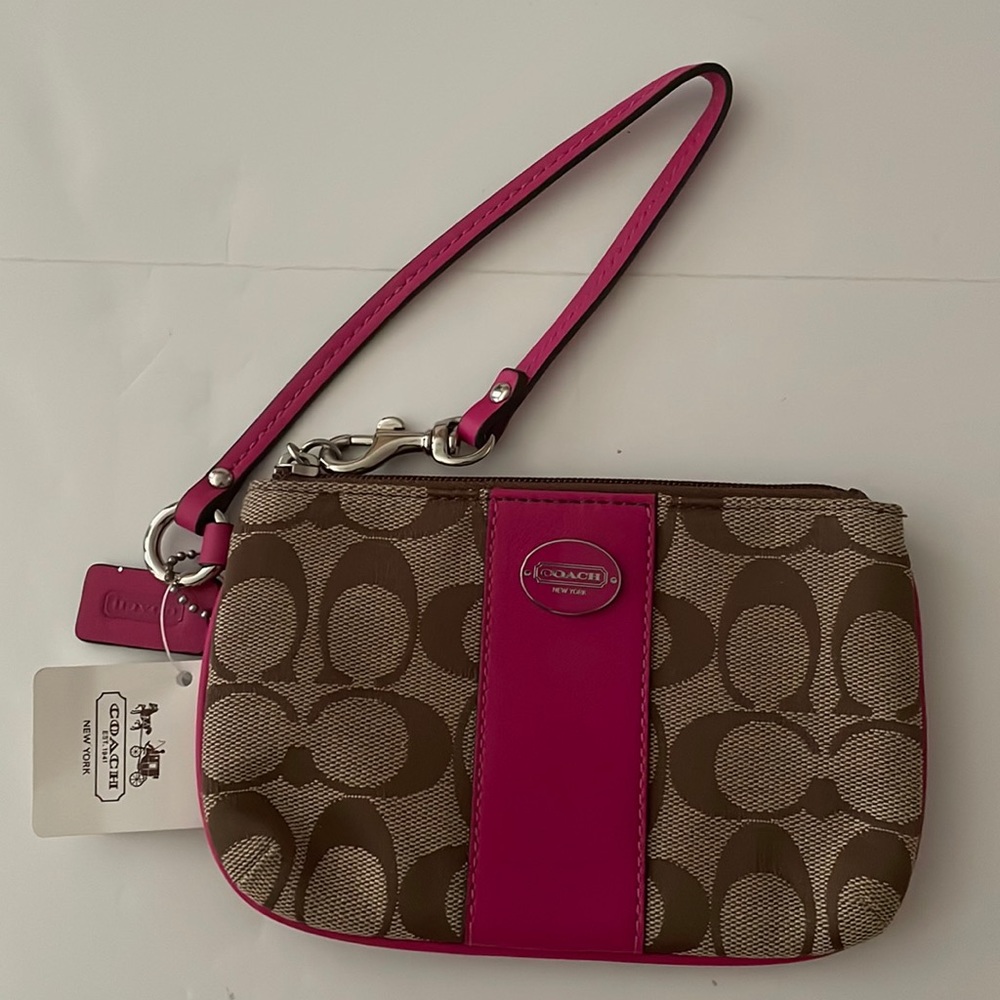 NWT Coach Brown & Pink Leather
Wristlet